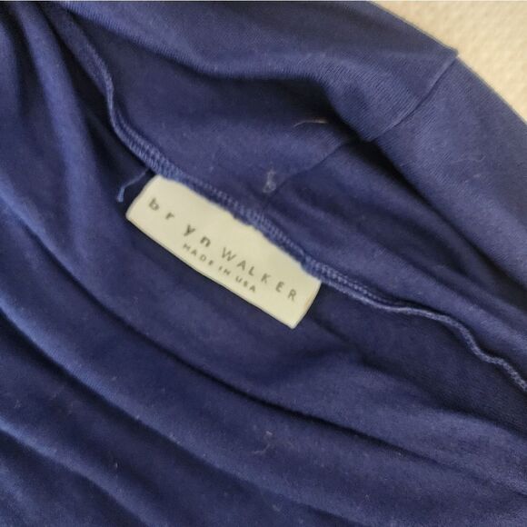 Bryn Walker Blue Dolman Sleeve 3/4 Tunic Oversized - Picture 6 of 9